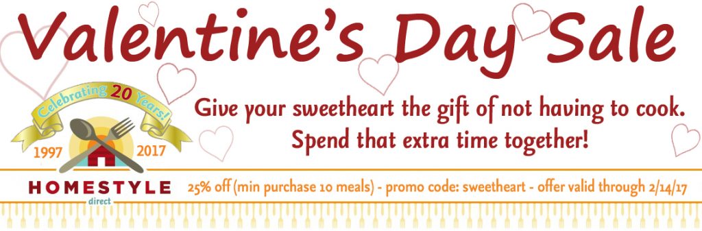 Give the gift of not having to cook... - Rotating Graphic Valentine Sale 2017