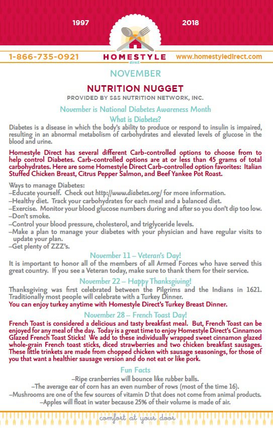 Nutrition Nugget - November 2018 - Nutrition Nugget November 2018