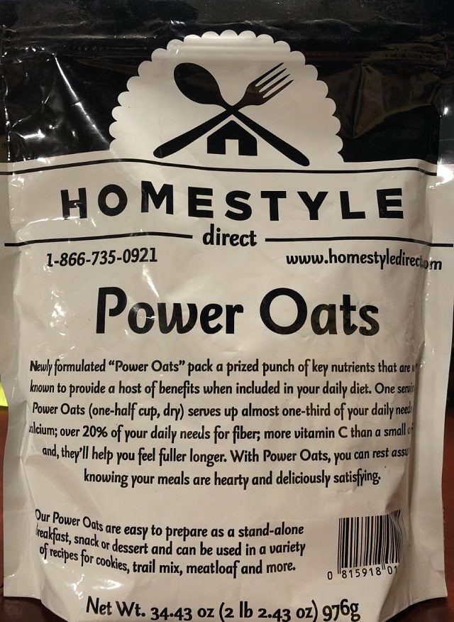 Power Oat Ingredients... - power oats