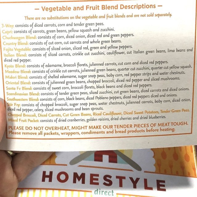 Vegetable and Fruit Blend Information... - VegDescription