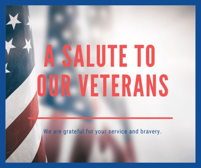 Veterans Day... - Red Bold Veteran Day Greeting Facebook Post e1604956194793
