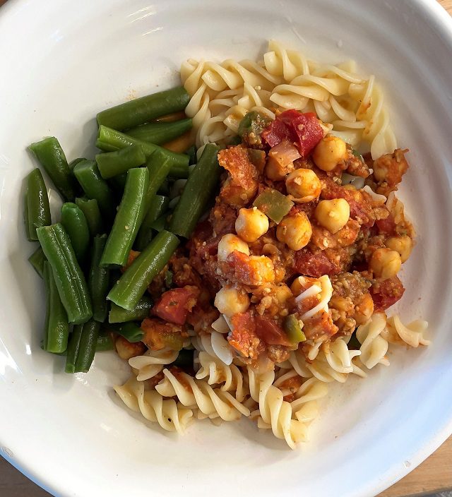 Celebrate World Vegetarian Day! - 10 Rotini Pasta with Meatless Meat Sauce T01 c