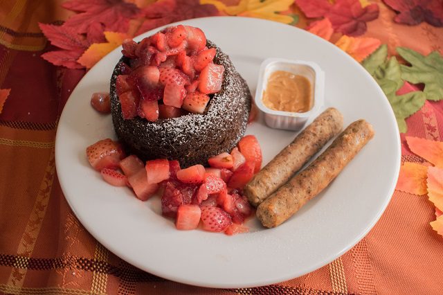 Chocolate Muffin Bowl Topped with Strawberries - 24 Chocolate Muffin Bowl Topped with Strawberries c