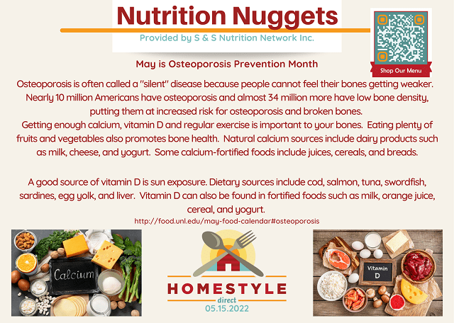 Osteoporosis Prevention Month - Nutrition Nuggets 7 × 5 in 7 × 5 in 14 c