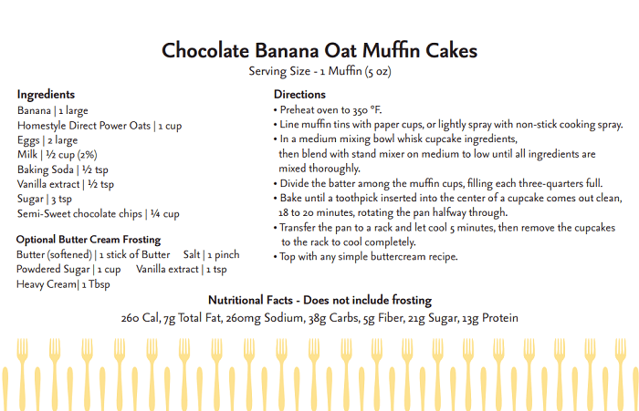 Chocolate Banana Oat Muffin Cakes - muffin cake c