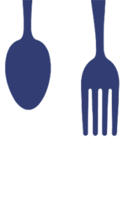 About Us - Utensils Top Left Blue